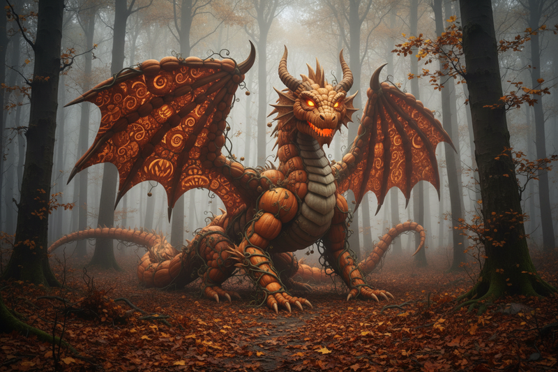 Adult Dragon Field Guide #9: Pumpkin Wyvern Dragon Adult