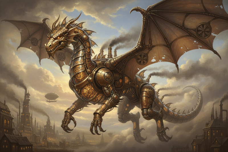 Adult Dragon Field Guide #10: Steampunk Gear Dragon Adult