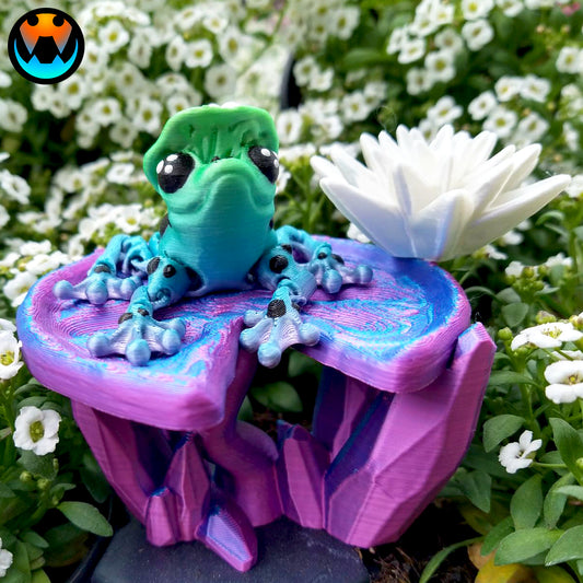 Crystal Lilly Pad Display Pedestal